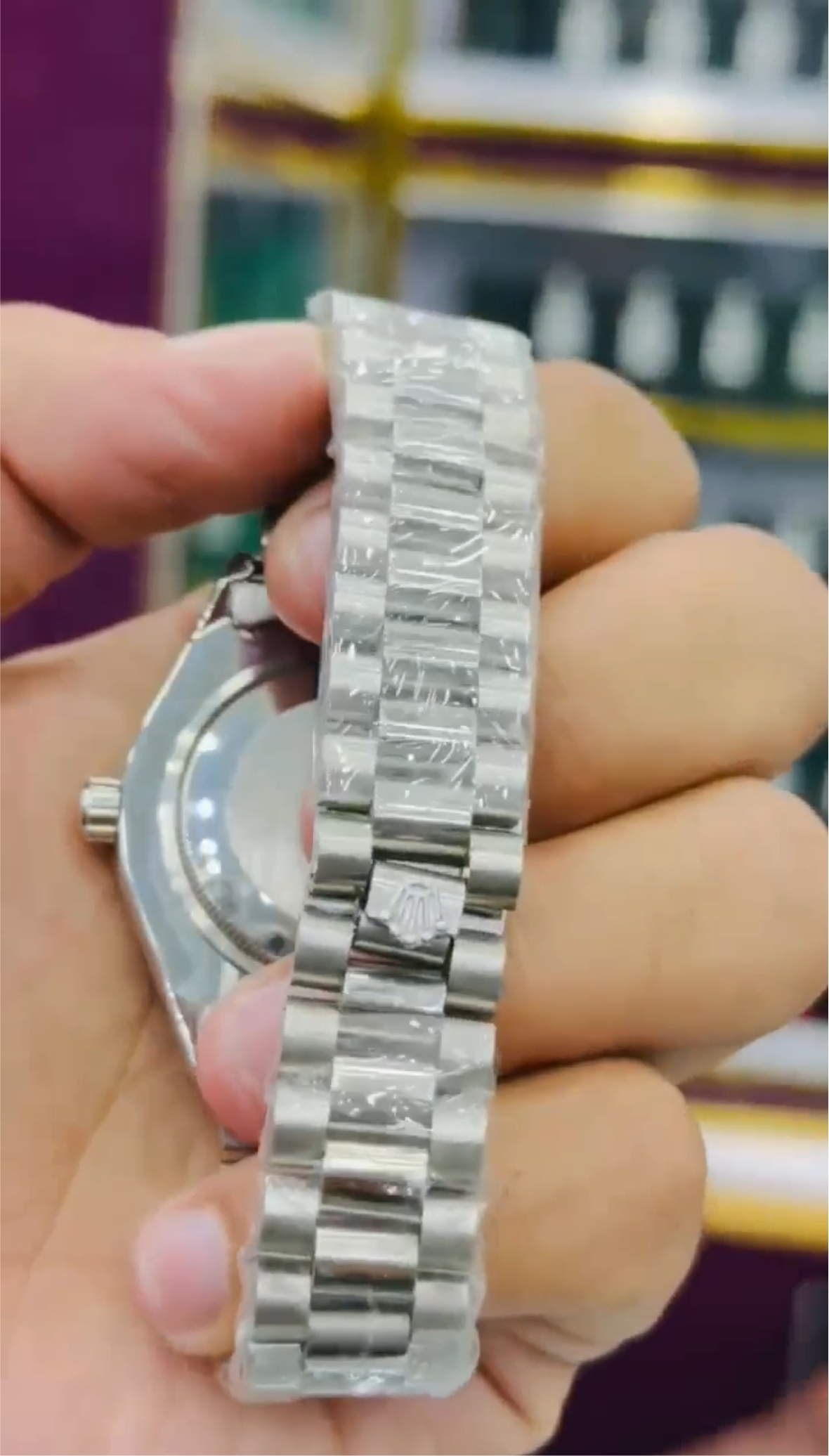 Rolex iced-out watch