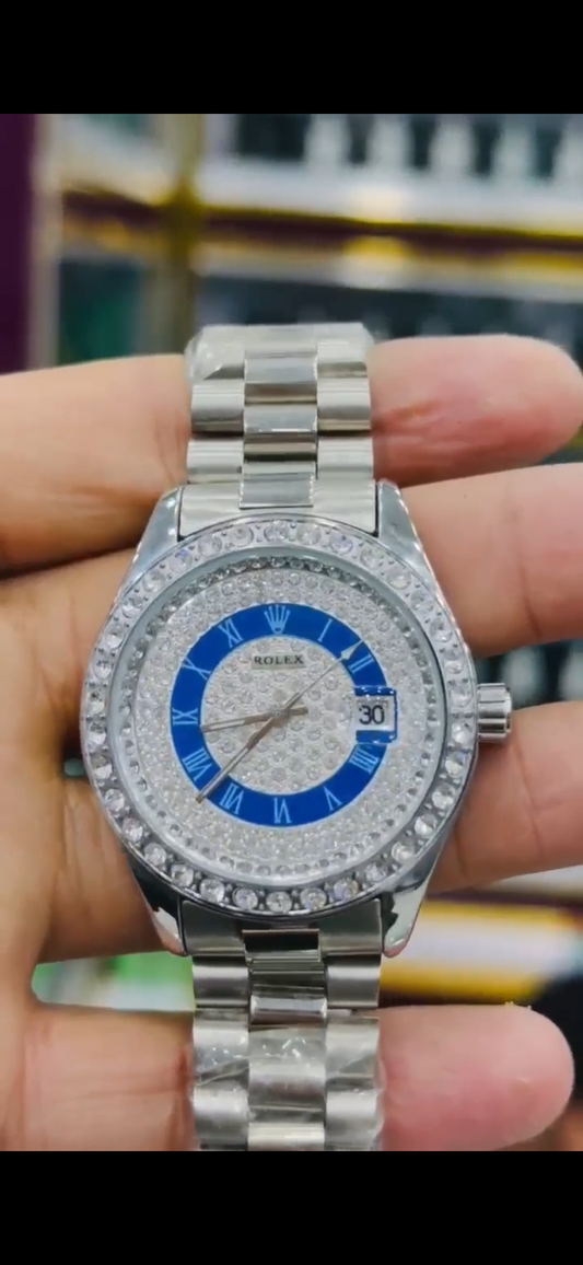 Rolex iced-out watch