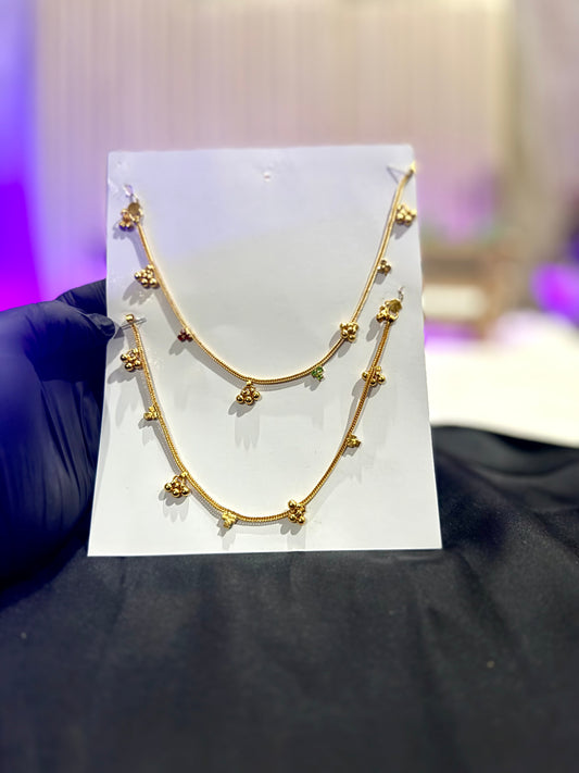 Gold-toned Anklets/Payal (pl002)