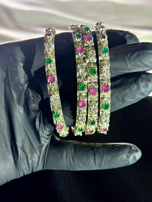 Silver Stone casting bangles (cb001)