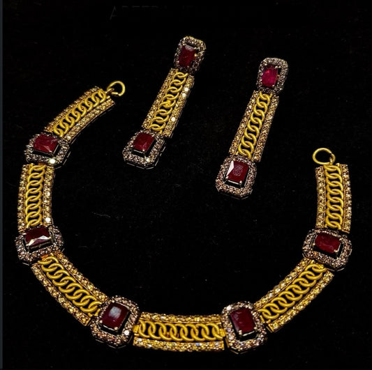 Customised ruby Bridal set