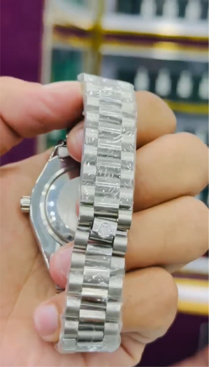Rolex iced-out watch