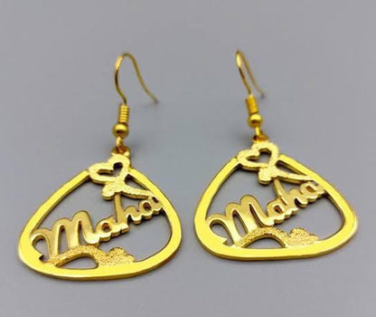 Customised Name Earrings