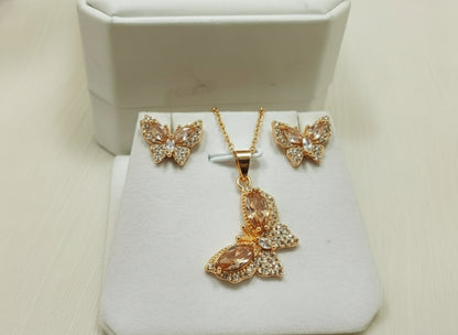 Zarcon butterfly locket set