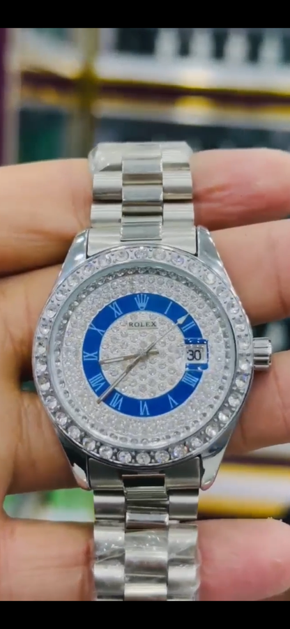 Rolex iced-out watch