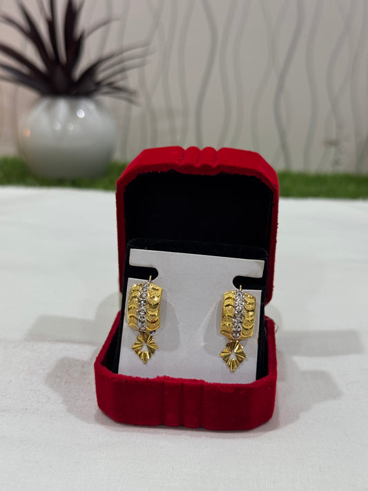 Gold plated D-Kanta earring (dk001)