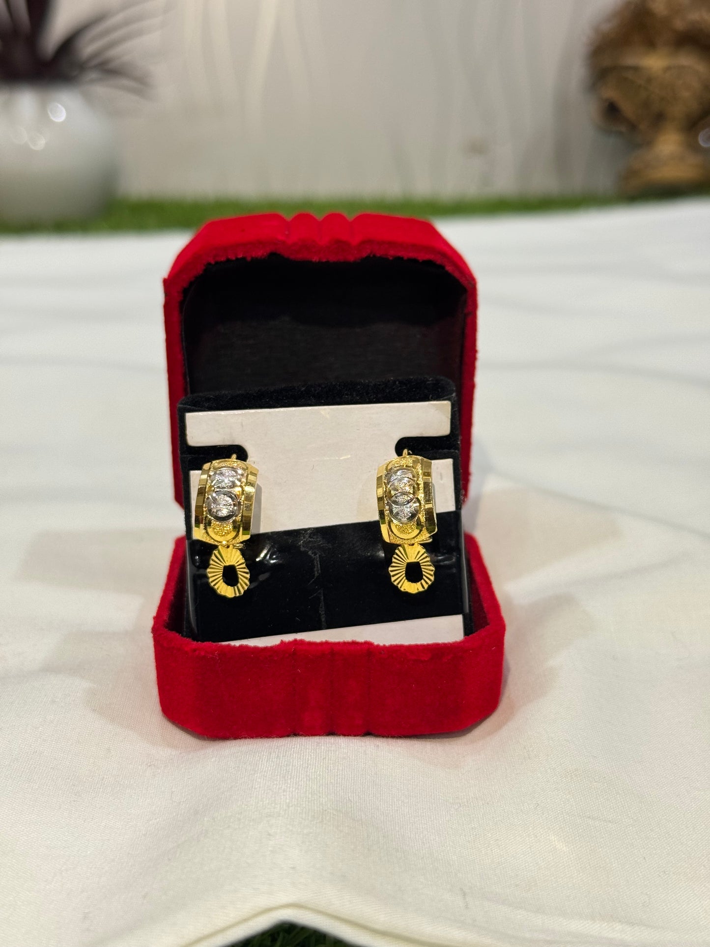 Gold plated D-Kanta earring (dk002)