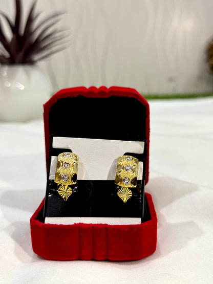 Gold plated D-Kanta earring (dk004)