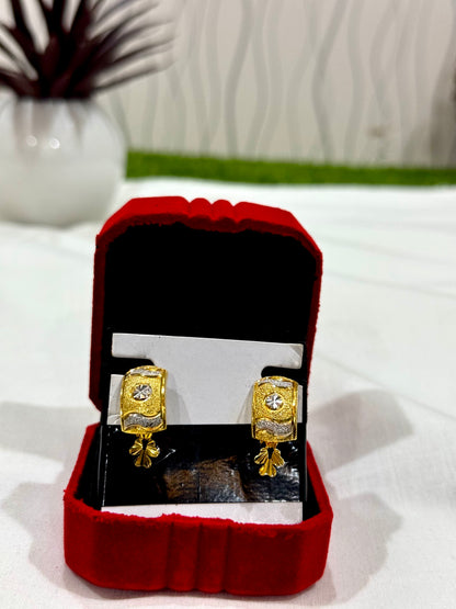 Gold plated D-Kanta earring (dk005)