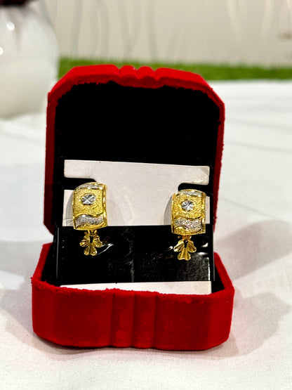 Gold plated D-Kanta earring (dk005)