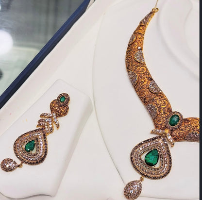 Customised V shaped Bridal set