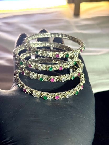 Silver Stone casting bangles (cb001)