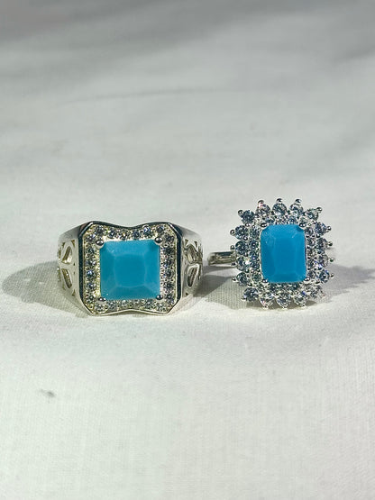 Silver 925 couple ring