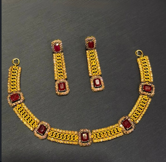 Customised ruby Bridal set