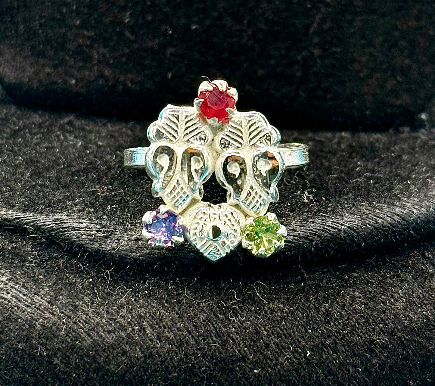 Silver di-piece Gaani set