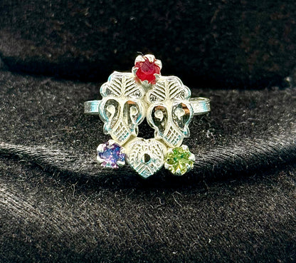 Silver di-piece Gaani set