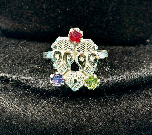 Silver di-piece Gaani set