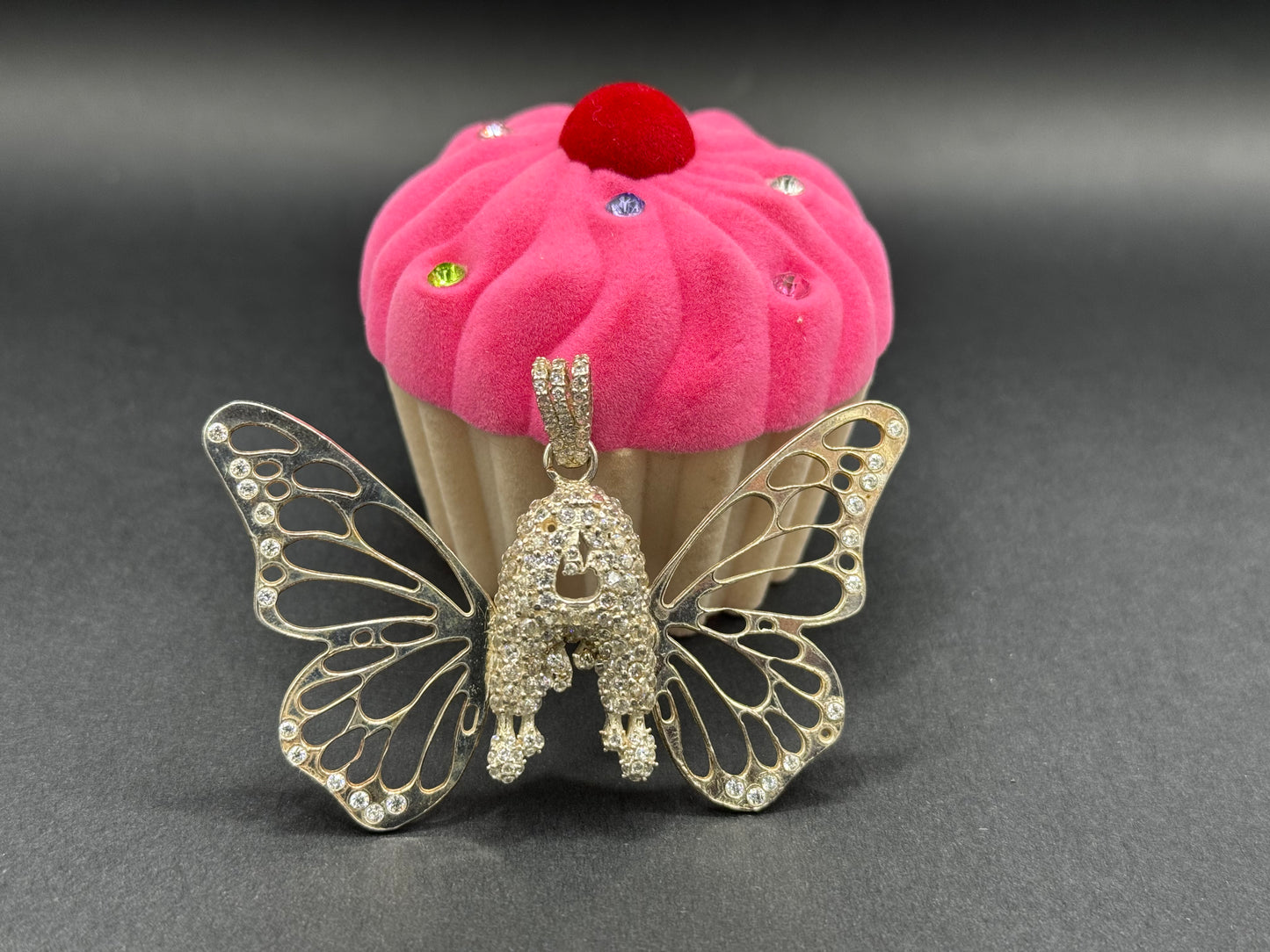 Customised butterfly style alphabet locket