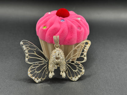 Customised butterfly style alphabet locket