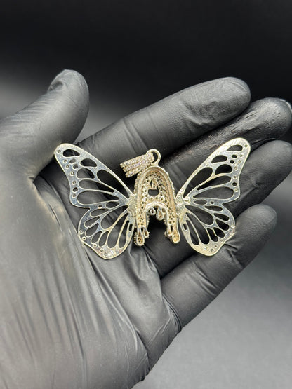 Customised butterfly style alphabet locket