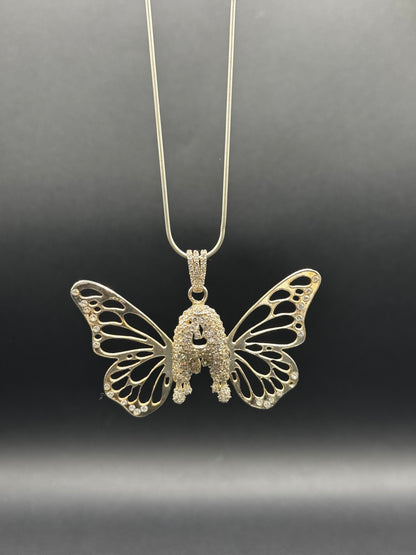 Customised butterfly style alphabet locket