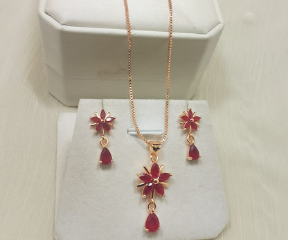 Zarcon flower style locket set